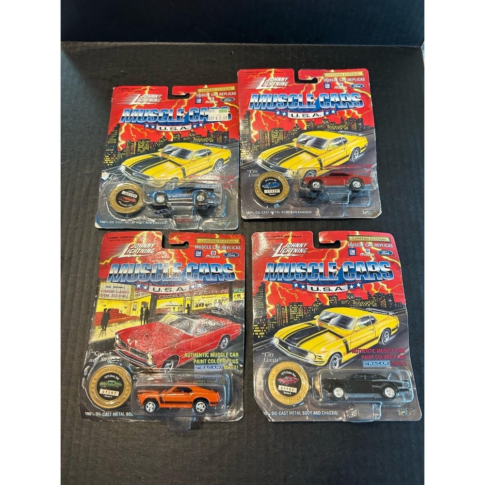 Lot Of 4 NIP 1:64 Johnny Lighting Muscle Cars